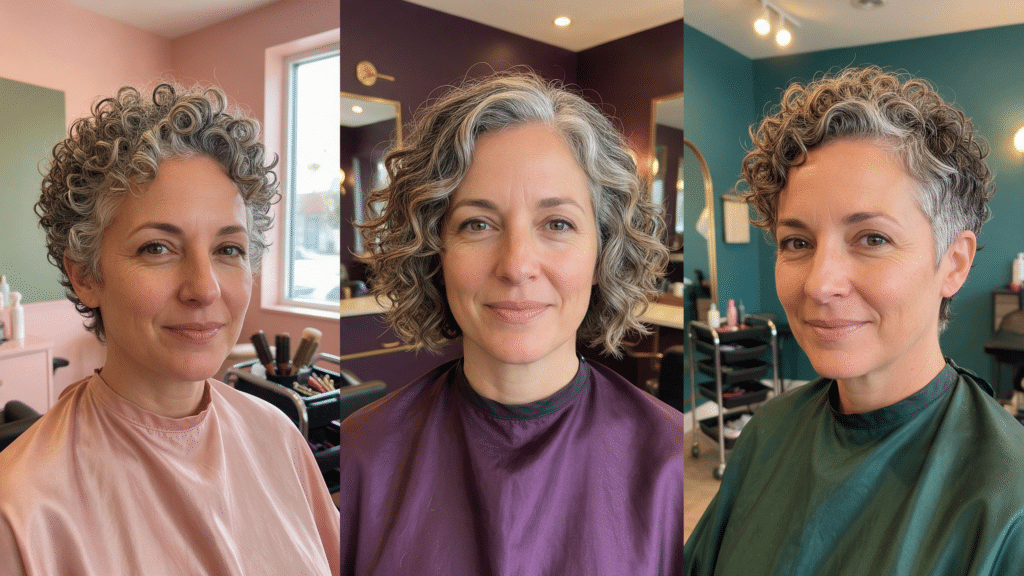 short curly hair cuts for women over 40
