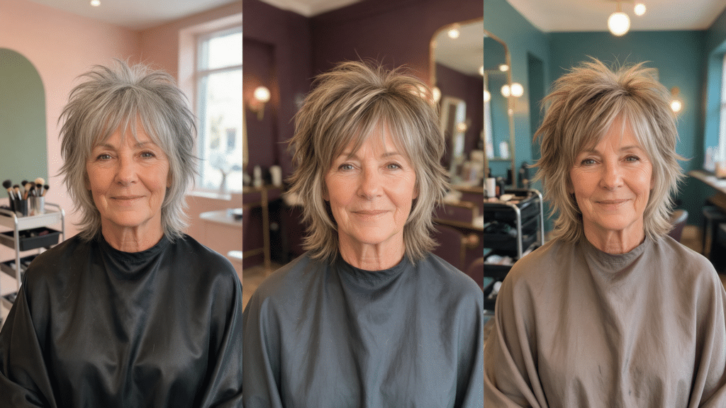 shag hair styles for older women